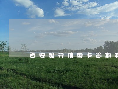 西安银行信用卡逾期利息 西安银行信用卡逾期利息