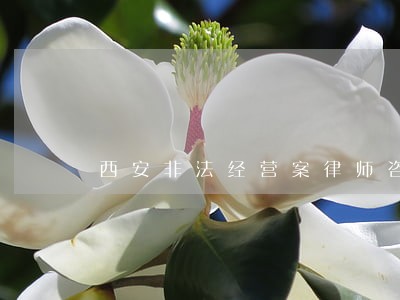 西安非法经营案律师咨询热线 西安非法经营案律师咨询热线