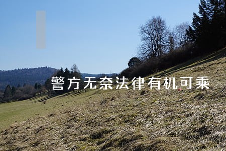 警方无奈法律有机可乘 警方无奈法律有机可乘