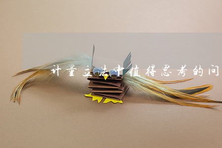 计量立法中值得思考的问题