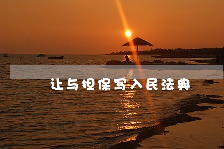 让与担保写入民法典 让与担保写入民法典