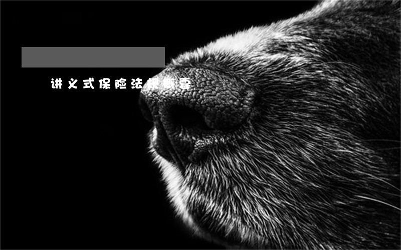 讲义式保险法规概要 讲义式保险法规概要