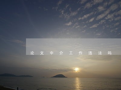 论文中介工作违法吗