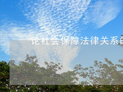 论社会保障法律关系的复杂性 论社会保障法律关系的复杂性
