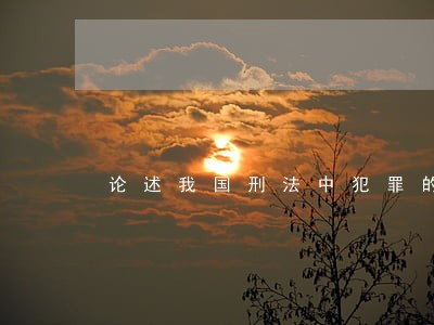 论述我国刑法中犯罪的特征 论述我国刑法中犯罪的特征