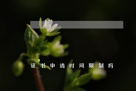 证书申请时间限制吗 证书申请时间限制吗
