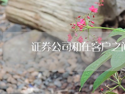 证券公司和在客户之间的法律关系