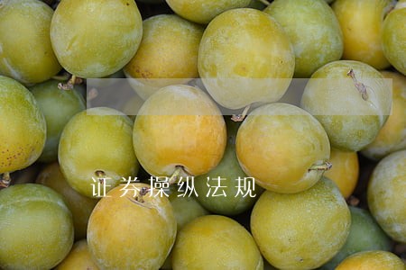 证券操纵法规 证券操纵法规