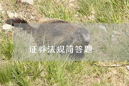 证券法规简答题