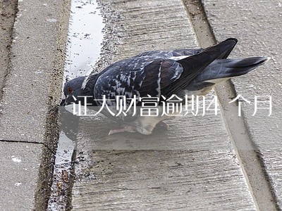 证大财富逾期4个月 证大财富逾期4个月