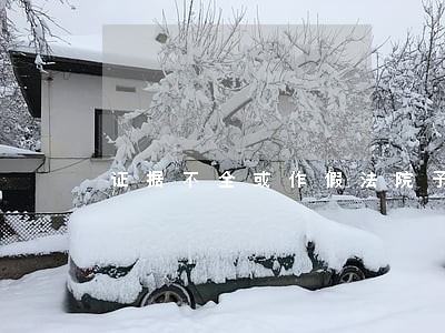 证据不全或作假法院予以采信 证据不全或作假法院予以采信