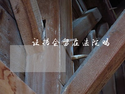 证据会留在法院吗 证据会留在法院吗