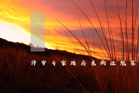 评审专家政府采购法规答题
