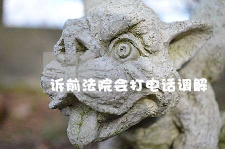诉前法院会打电话调解