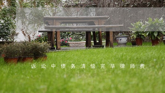 诉讼中债务清偿完毕律师费 诉讼中债务清偿完毕律师费