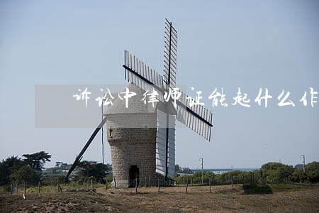 诉讼中律师证能起什么作用 诉讼中律师证能起什么作用