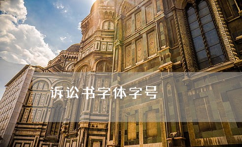 诉讼书字体字号 诉讼书字体字号