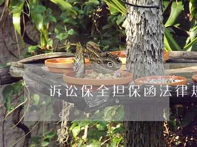 诉讼保全担保函法律规定 诉讼保全担保函法律规定
