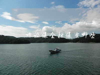 诉讼保全担保有哪些 诉讼保全担保有哪些