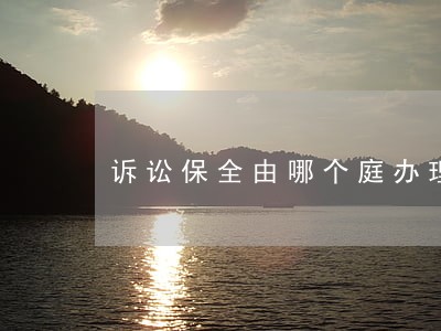 诉讼保全由哪个庭办理