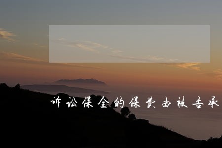 诉讼保全的保费由被告承担 诉讼保全的保费由被告承担