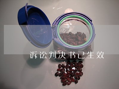 诉讼判决书已生效 诉讼判决书已生效