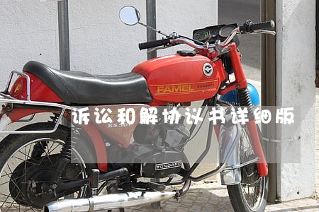 诉讼和解协议书详细版 诉讼和解协议书详细版