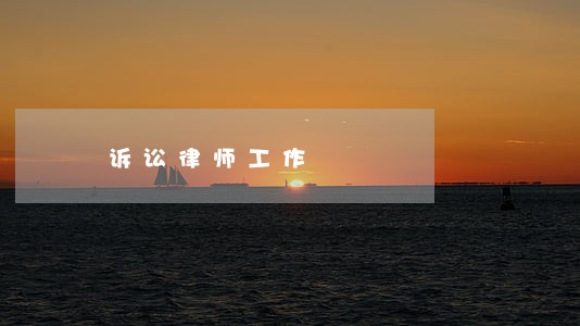 诉讼律师工作 诉讼律师工作