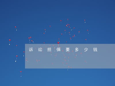 诉讼担保要多少钱 诉讼担保要多少钱