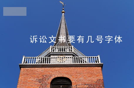 诉讼文书要有几号字体