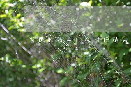 诉讼时效从什么时候结束 诉讼时效从什么时候结束