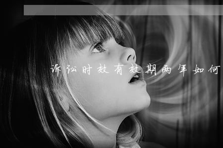 诉讼时效有效期两年如何算家
