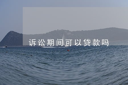 诉讼期间可以贷款吗 诉讼期间可以贷款吗