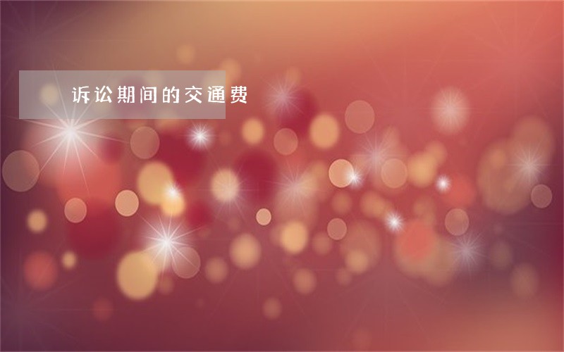 诉讼期间的交通费