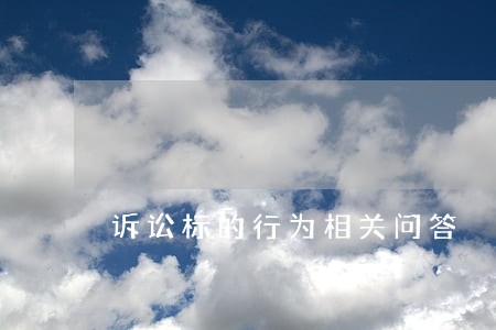 诉讼标的行为相关问答