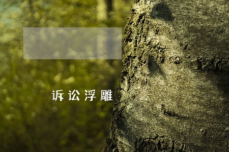 诉讼浮雕