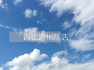 诉讼湖州陈浩 诉讼湖州陈浩