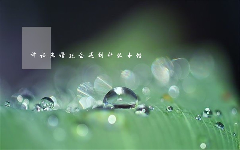 诉讼离婚就会遇到什么事情 诉讼离婚就会遇到什么事情