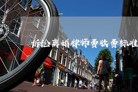 诉讼离婚律师费收费标准 诉讼离婚律师费收费标准