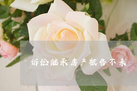 诉讼继承房产被告不来 诉讼继承房产被告不来