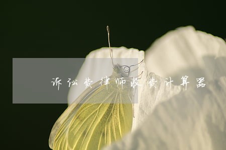 诉讼费律师收费计算器