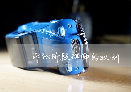 诉讼阶段律师的权利 诉讼阶段律师的权利