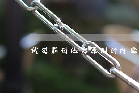 试述罪刑法定原则的内容 试述罪刑法定原则的内容