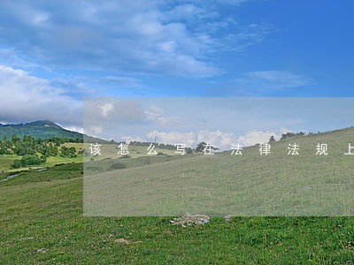 该怎么写在法律法规上才合理 该怎么写在法律法规上才合理