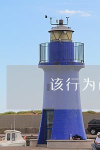 该行为已属严重违法