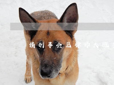 请刑事会见律师大概多少钱 请刑事会见律师大概多少钱