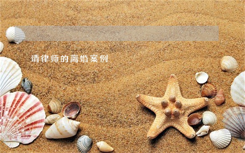请律师的离婚案例 请律师的离婚案例
