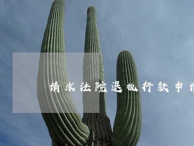 请求法院退执行款申请书