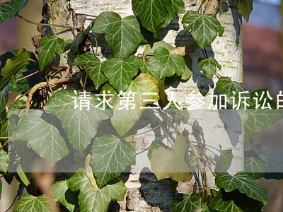 请求第三人参加诉讼的法律依据