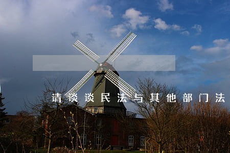 请谈谈民法与其他部门法的关系 请谈谈民法与其他部门法的关系